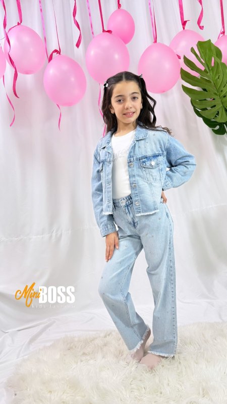 طقم جينز بناتي محير